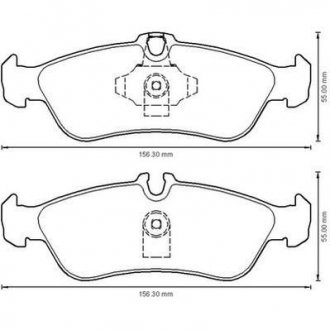 Тормозные колодки задние (18.8 мм) MB G-class W463 Sprinter (3 т) VW LT28-35/46 Jurid 573191J