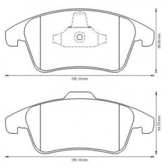 Гальмівні колодки передні C4 Picasso,Grand Picasso,DS4,5,Peugeot 5008 06- Jurid 573193J