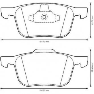 Гальмівні колодки передн.C-Max,Focus II,III,Kuga I,II Mazda 3,5,Volvo 03- Jurid 573209J