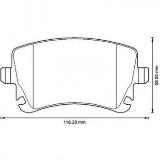 Тормозные колодки задн.Audi A4/A6/A8 04-T5 03- Jurid 573220J