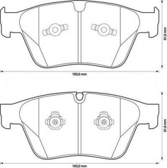 Гальмівні колодки передні AMG Mercedes ML (W164), R-Class (W251, V251) (2006->) Jurid 573233J