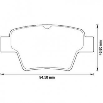 Гальмівні колодки задн.C4,Peugeot 307 (сист.BOSCH) Jurid 573235J