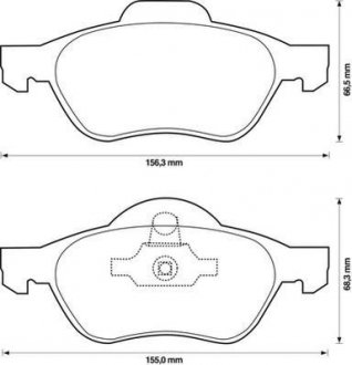 Тормозные колодки передние Renault Laguna II Megane II Scenic II 02- Jurid 573244J