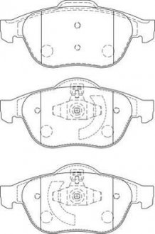 Гальмівні колодки перед. RENAULT Laguna II, Scenic II 01- Jurid 573245J