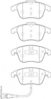 Гальмівні колодки передн.Audi Q3,Sharan,Tiguan 07- Jurid 573246J