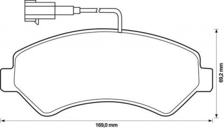 Гальмів.колодки передн.Ducato,Citroen Jumper 1600-2000kg 06- Jurid 573261J