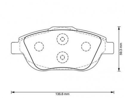 Тормозные колодки, дисковый тормоз (набор) Jurid 573264J