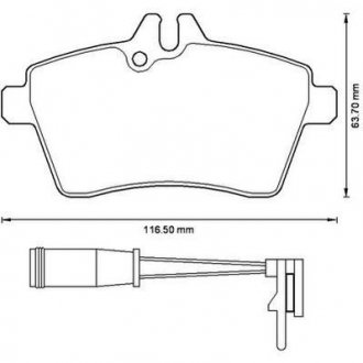 Гальмівні колодки передні Mercedes A-Class (W169), B-Class (W245) (2004->) Jurid 573265J