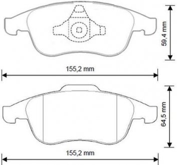 Гальмівні колодки передн.Duster,Megane 09- Jurid 573268J