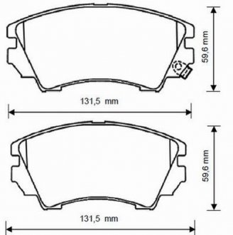 Гальмівні колод. передн. Opel Insignia 08- Jurid 573269J