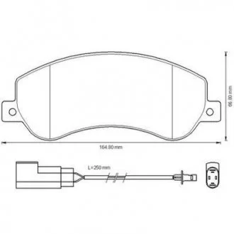 Колодки тормозные передние (18.8 мм) (система BOSCH) Ford Transit VW Amarok 06- Jurid 573275J
