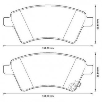 Гальмівні колодки передн. SX4,Fiat Sedici 06- Jurid 573288J