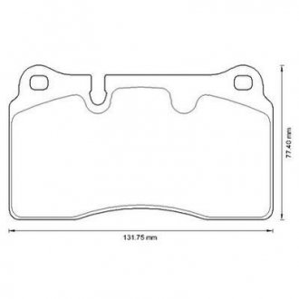 Тормозные колодки передние (16.8 мм) (система BREMBO) VW Touareg 02-18 Jurid 573296J