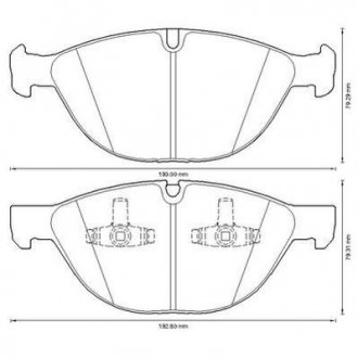 Тормозные колодки передние (20.4 мм) (система ATE) BMW X5 (E70/F15) X6 (E71/F16) Jurid 573317J