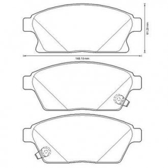 Гальмівні колодки передн. CHEVROLET CRUZE 09- Jurid 573325J