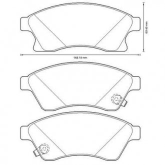 Гальмівні колодки передн.Aveo,Cruze,Opel Astra J 09- Jurid 573332J