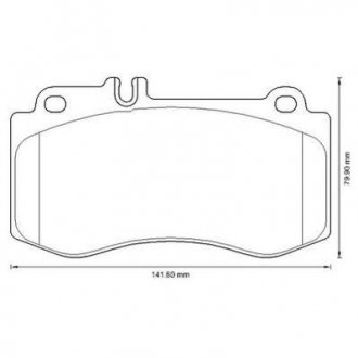 Тормозные колодки передние (17.3 мм) (система BREMBO) MB (C218/W212) 09-17 Jurid 573344J