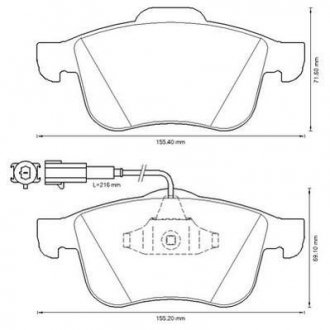 Гальмо. колодки перед. GIULIETTA 2.0 JTDM 10-20 Jurid 573350J