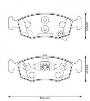 Гальмівні колод. передн. FIAT Panda 12- Jurid 573366J