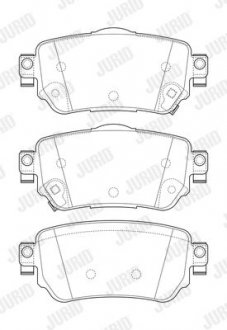 Гальмівні колодки задн.Qashqai 13- Jurid 573658J