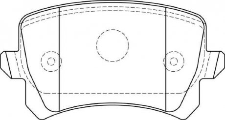 Гальмівні колодки задн. AUDI A3 03-Golf V, Caddy,TouranSkoda Octavia Jurid 573668J