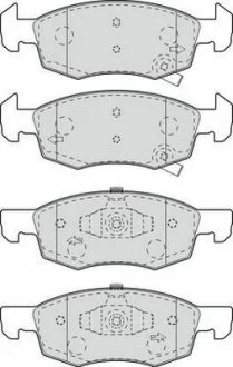 Колодки гальм. передн. Corsa E 1,0-1,6 14- Jurid 573672J