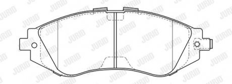 Гальмівні колодки передн.Lacetti, Epica 2.0 Jurid 573718J