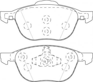 Гальмівні колодки передн.C-Max,Focus II,III,Kuga I,II Mazda 3,5,Volvo 03- Jurid 573753J