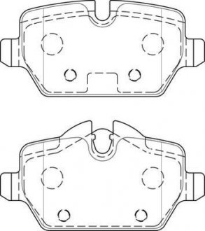 Тормозные колодки задние (17 мм) (система TRW) BMW 1 (E81/E87/F20) 07-15 Jurid 573755J