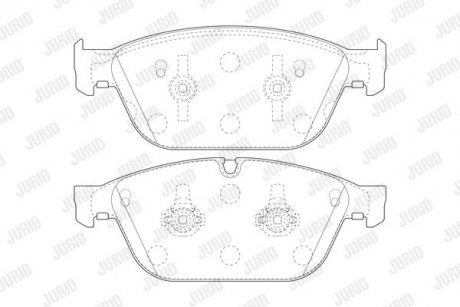 Гальм. колод. передн. AUDI A8 10-18 Jurid 573775J