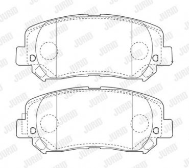 К-т передн. торми. колодок Cherokee 13- Jurid 573787J (фото 1)