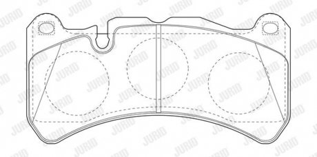 Гальмівні колодки передні Mercedes CLK, SLK (AMG) (2005->) / Maserati Jurid 573799J