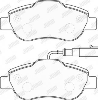 Тормозные передние колодки Ford KA (10/2008 ->) / Fiat 500 С (10/2007 ->) Jurid 573839J