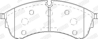 Тормозные колодки передние (20.9 мм) (система CBI) VW Crafter 16- Jurid 573844J