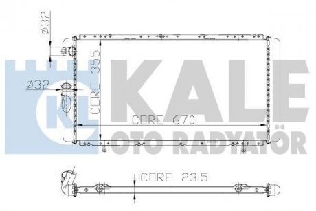 Радіатор охолодження R21,Espace I 1.9D/2.2 KALE 208500