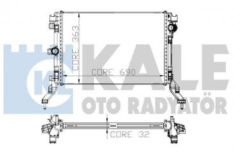 Радиатор охлаждения Laguna III,Latitude 2.0 16V/2.0dCi 07- KALE 273800