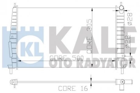 Радіатор охолодження 121,Ford Fiesta IV 1.3 95- KALE 341920