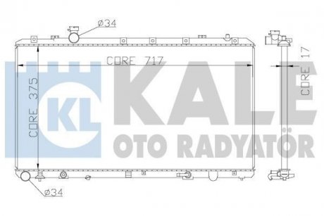 Радіатор охолодження SX4 1.6 06-,Fiat Sedici KALE 342120 (фото 1)