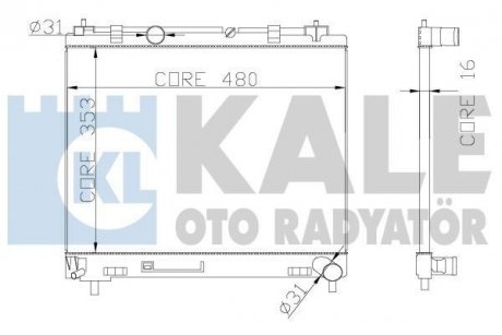 Радіатор охолодження Yaris 1.4 D-4D 05- KALE 342140