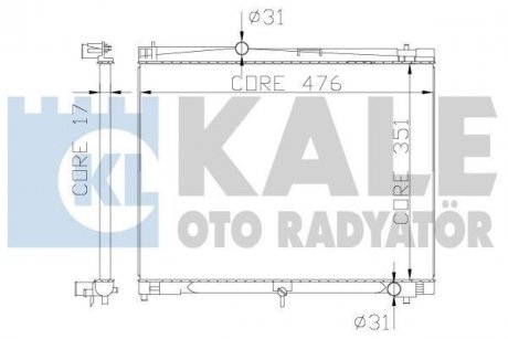 Радіатор охолодження Yaris 1.0/1.3 05- KALE 342215 (фото 1)