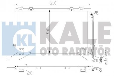 Радіатор кондиціонера W210 KALE 343045