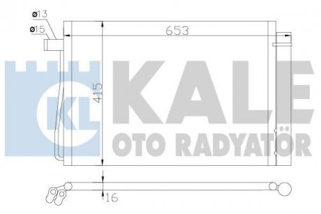 Радіатор кондиціонера 5 E60,6,7 E65 01- KALE 343060