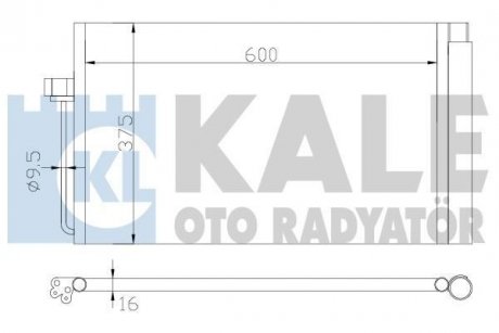 Радіатор кондиціонера 5 E60,7 E65 KALE 343070