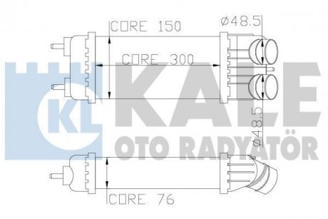 Интеркулер C2/3,Peugeot 1007,207 1.6HDI 05- KALE 343700 (фото 1)