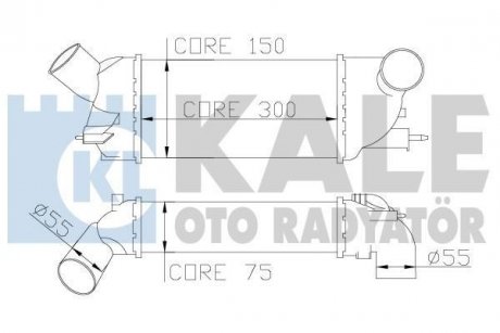 Інтеркулер C5 III,Peugeot 407 1.6/2.0HDI 08- KALE 343900