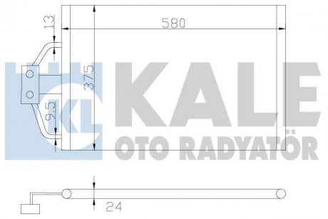 Радіатор кондиціонера Megane I 95- KALE 344320