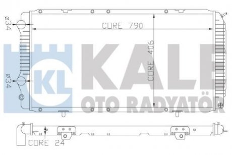 Радіатор охолодження Ducato,Citroen Jumper,Peugeot 1.9D/2.8TD 94- KALE 344340