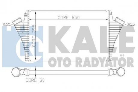 Інтеркулер Signum,Vectra C,Saab 9-3,Cadillac BLS 2.0 16V Turbo/2.2DTI 16V 02- KALE 346000 (фото 1)