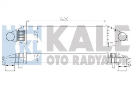 Интеркулер W204 C180/200CDI 07- KALE 347700 (фото 1)