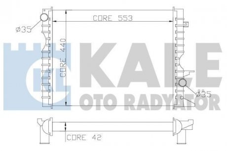 Радиатор охлаждения Defender 2.2/2.5Td 98-16 KALE 350600